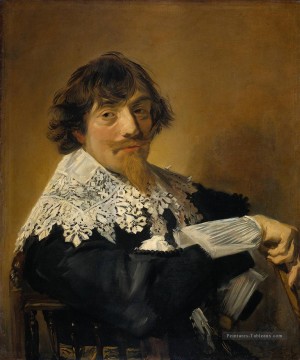  portrait - Portrait d’un homme peut être Nicolaes Hasselaer Siècle d’or néerlandais Frans Hals